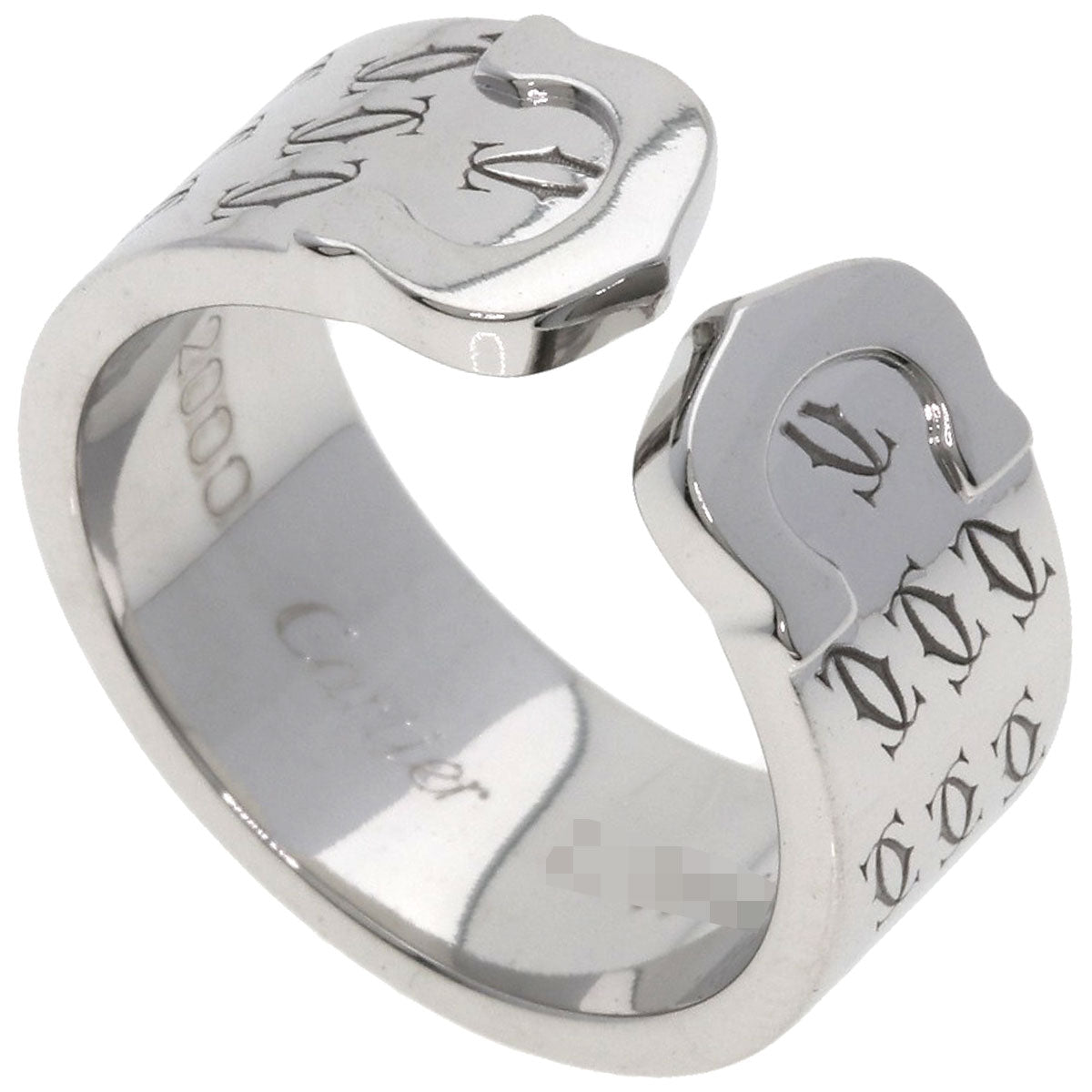 CARTIER 2C 2000 Christmas Limited #52 Ring K18 White Gold Ladies [Used]