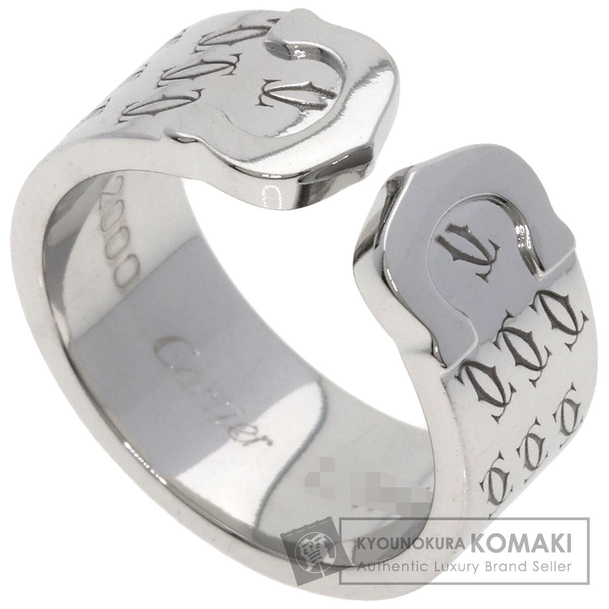 CARTIER 2C 2000 Christmas Limited #52 Ring K18 White Gold Ladies [Used]