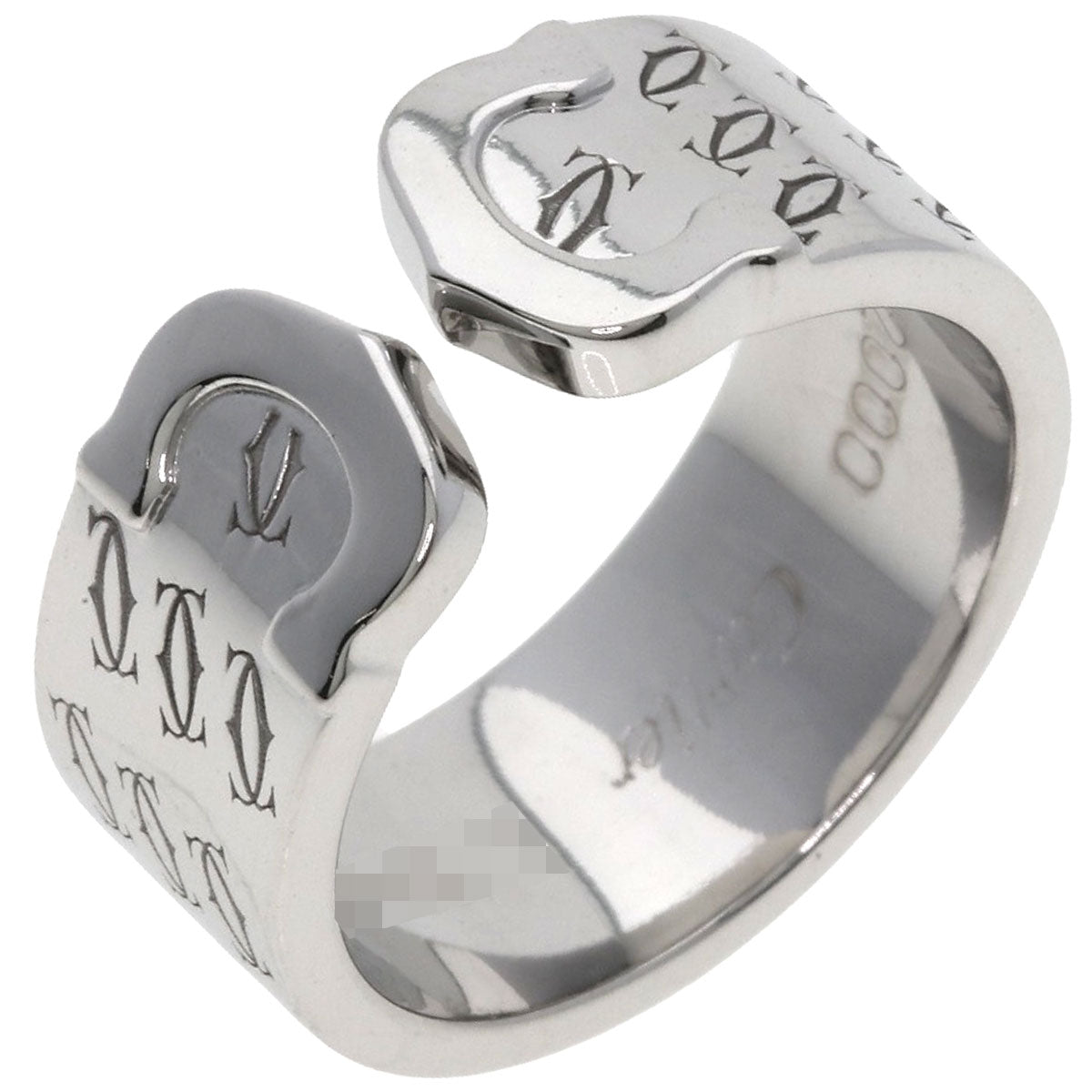 CARTIER 2C 2000 Christmas Limited #52 Ring K18 White Gold Ladies [Used]