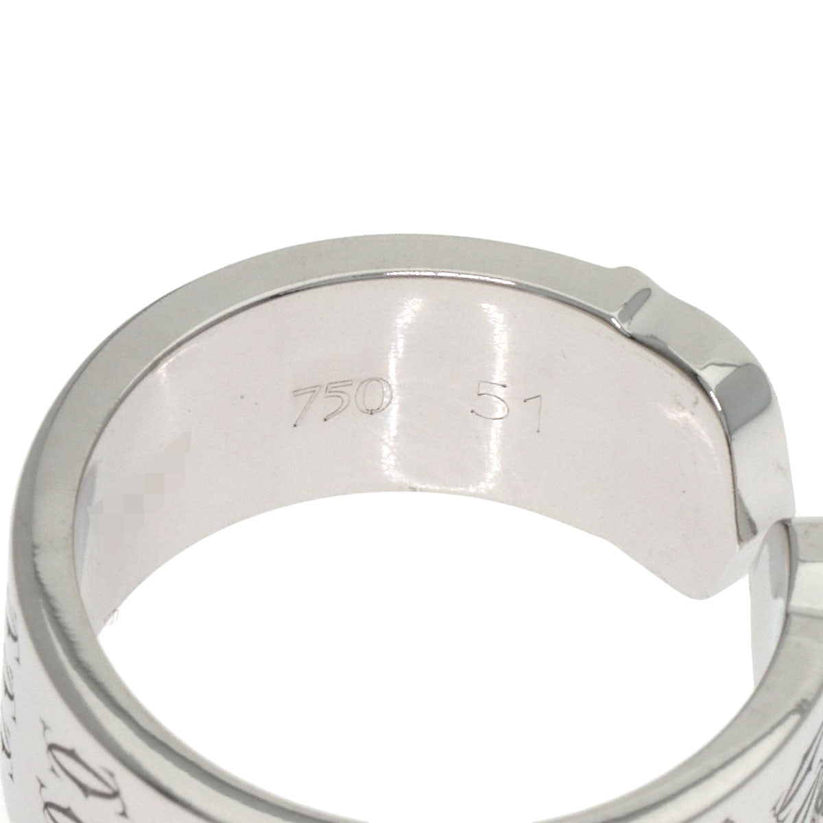 CARTIER 2C 2000 Christmas Limited #51 Ring K18 White Gold Ladies [Used]