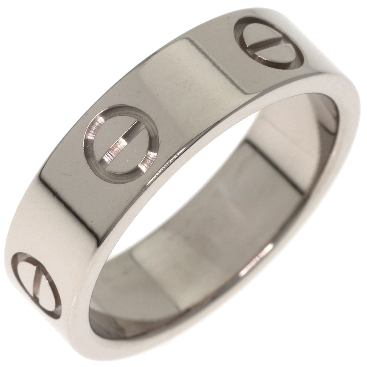 CARTIER love ring #53 Ring K18 White Gold Ladies [Used]