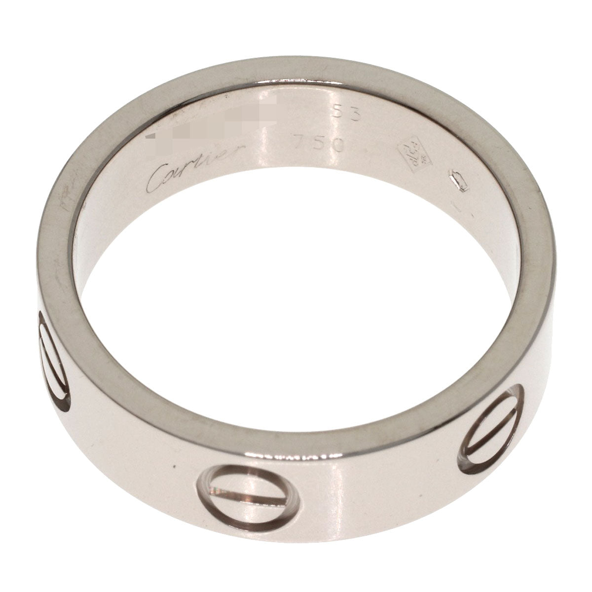 CARTIER love ring #53 Ring K18 White Gold Ladies [Used]