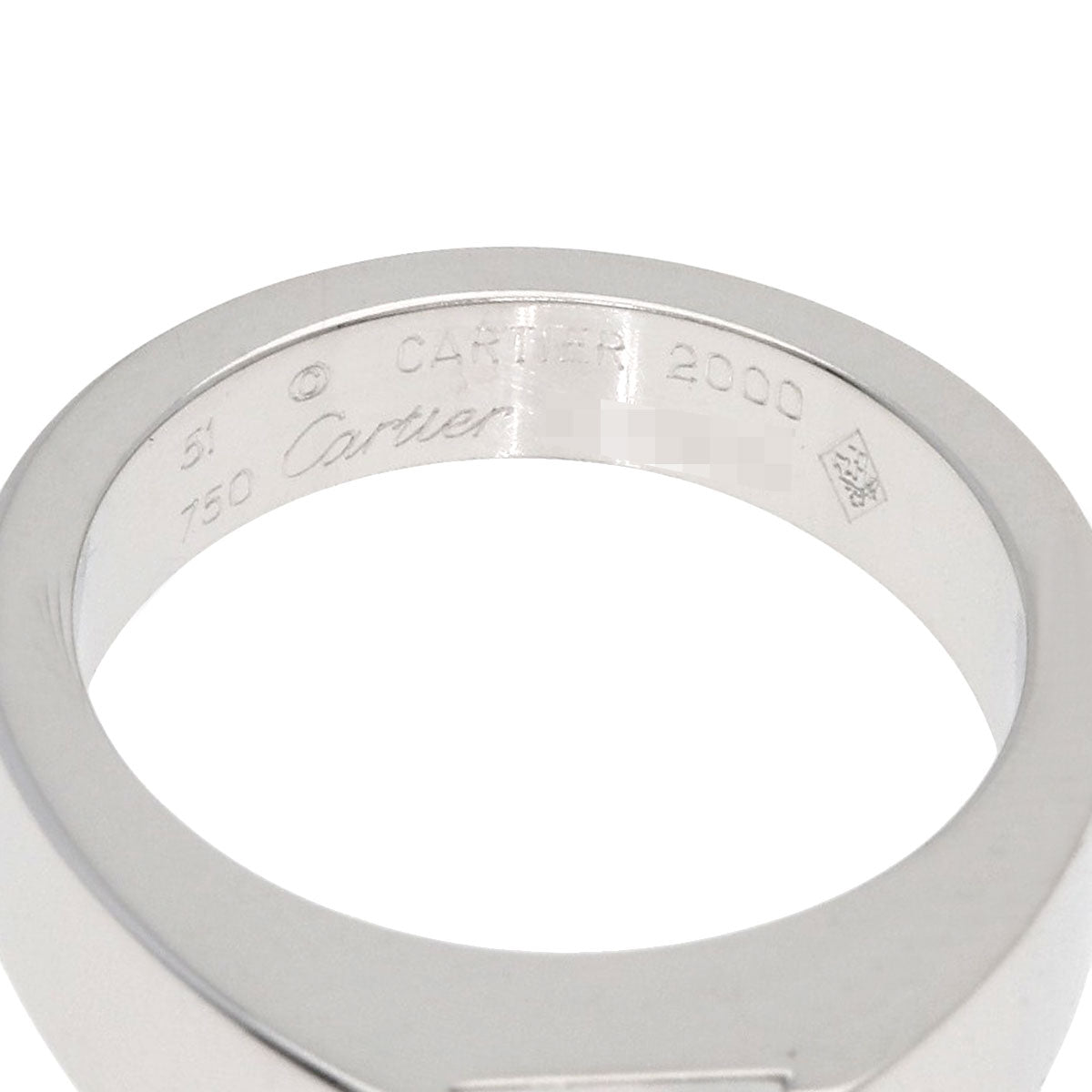 CARTIER Tank Moonstone #51 Ring K18 White Gold Ladies [Used]