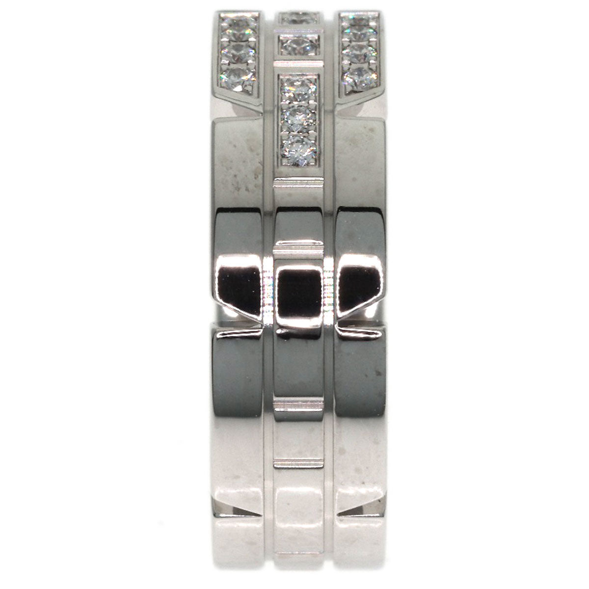 CARTIER Tank Française SM #50 Ring K18 White Gold Ladies [Used]