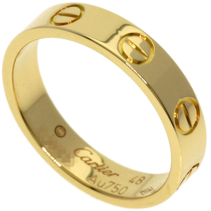 CARTIER mini love ring #48 Ring K18 Yellow Gold Ladies [Used]