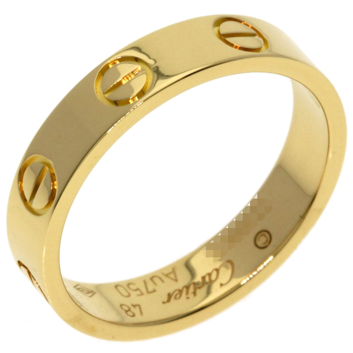 CARTIER mini love ring #48 Ring K18 Yellow Gold Ladies [Used]