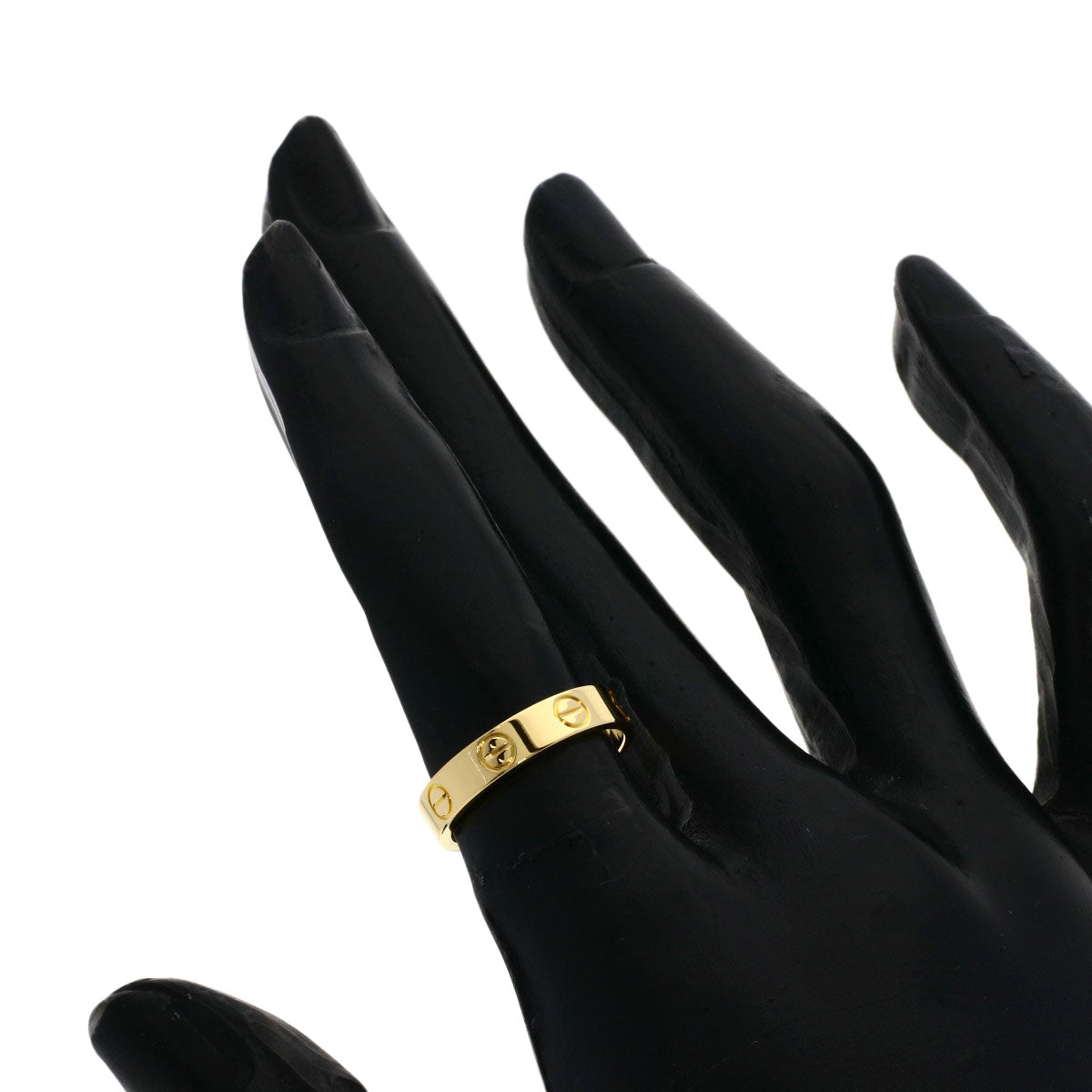 CARTIER mini love ring #48 Ring K18 Yellow Gold Ladies [Used]