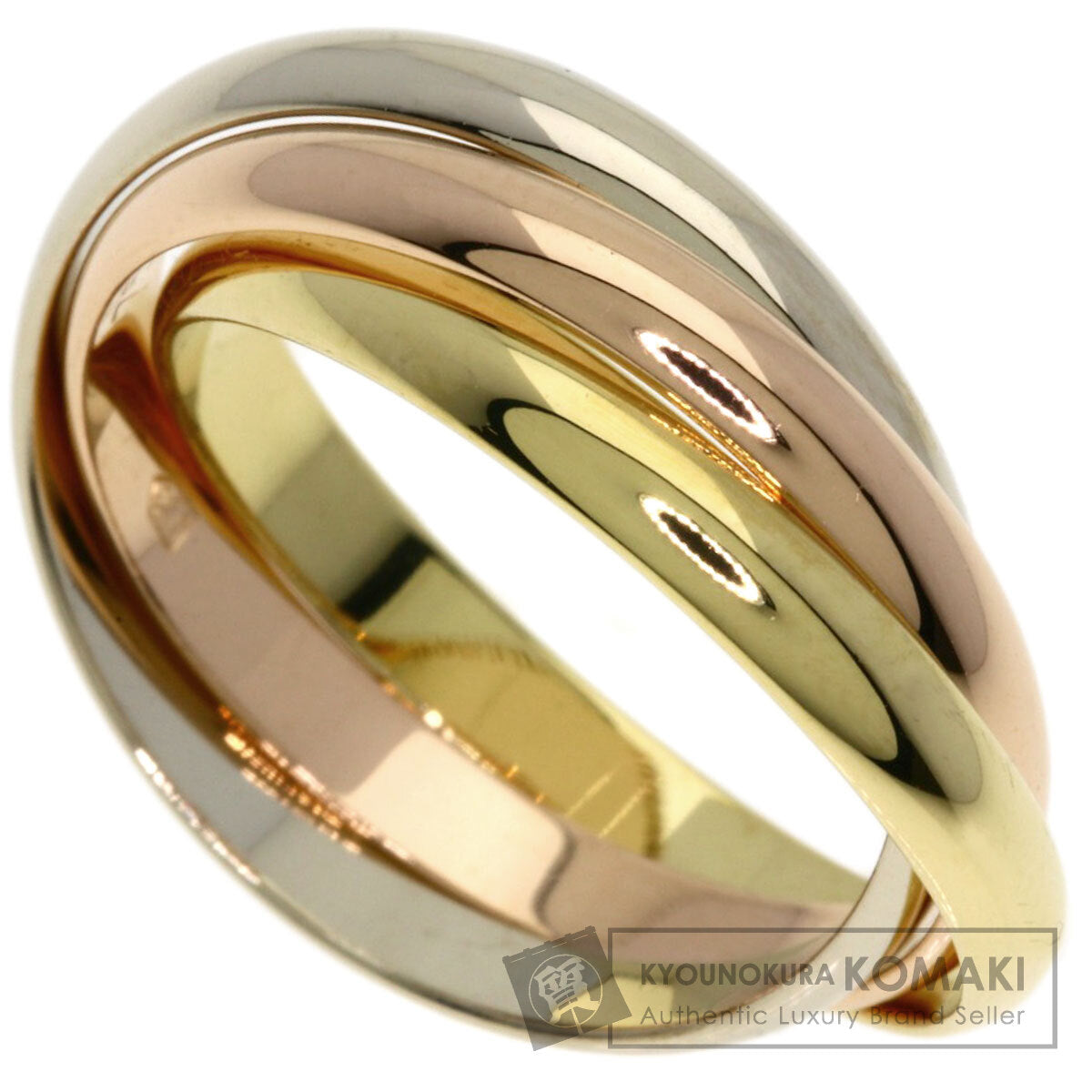 CARTIER Trinity SM #51 Ring K18 Yellow Gold 18K Pink GoldLadies [Used]