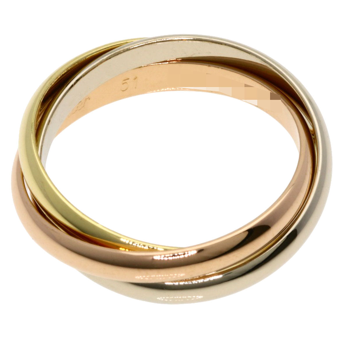 CARTIER Trinity SM #51 Ring K18 Yellow Gold 18K Pink GoldLadies [Used]