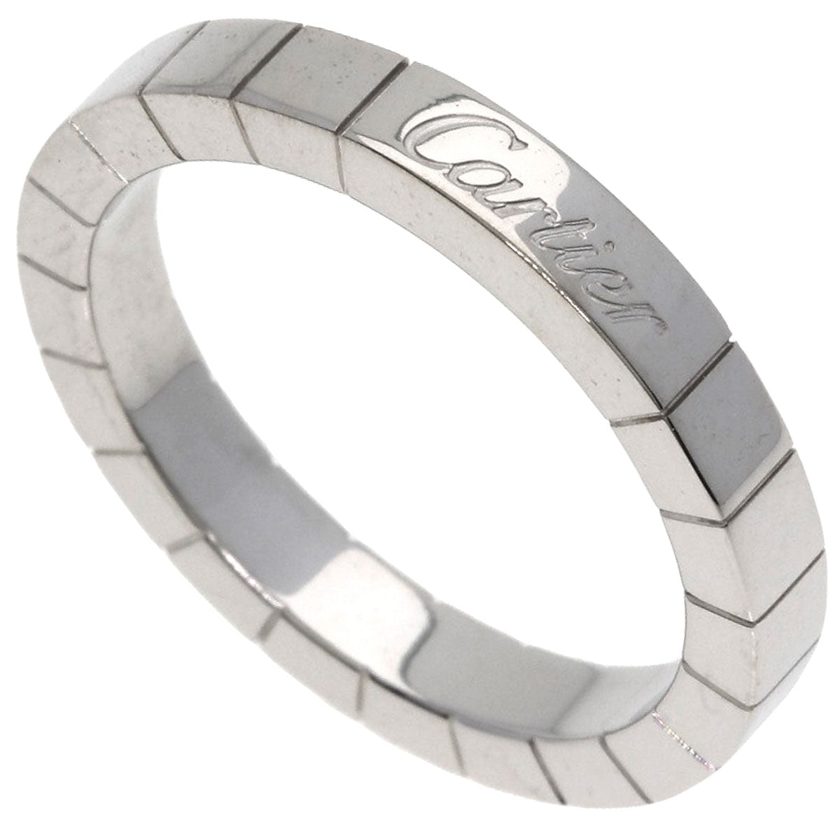 CARTIER Laniere # 54 Ring K18 White Gold Ladies [Used]