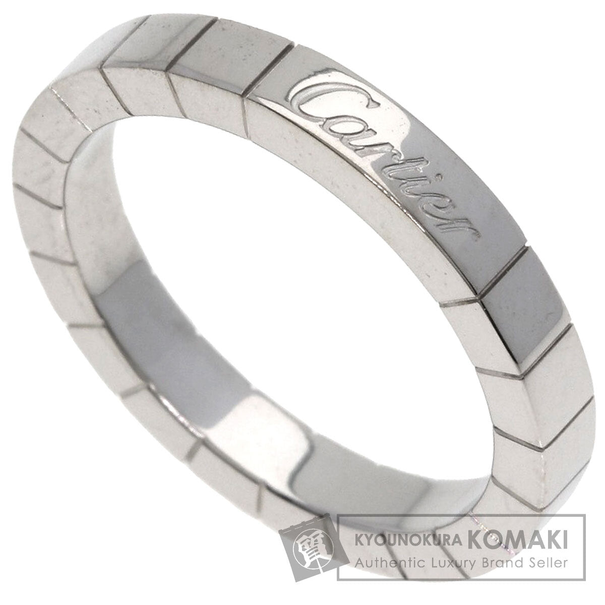 CARTIER Laniere # 54 Ring K18 White Gold Ladies [Used]