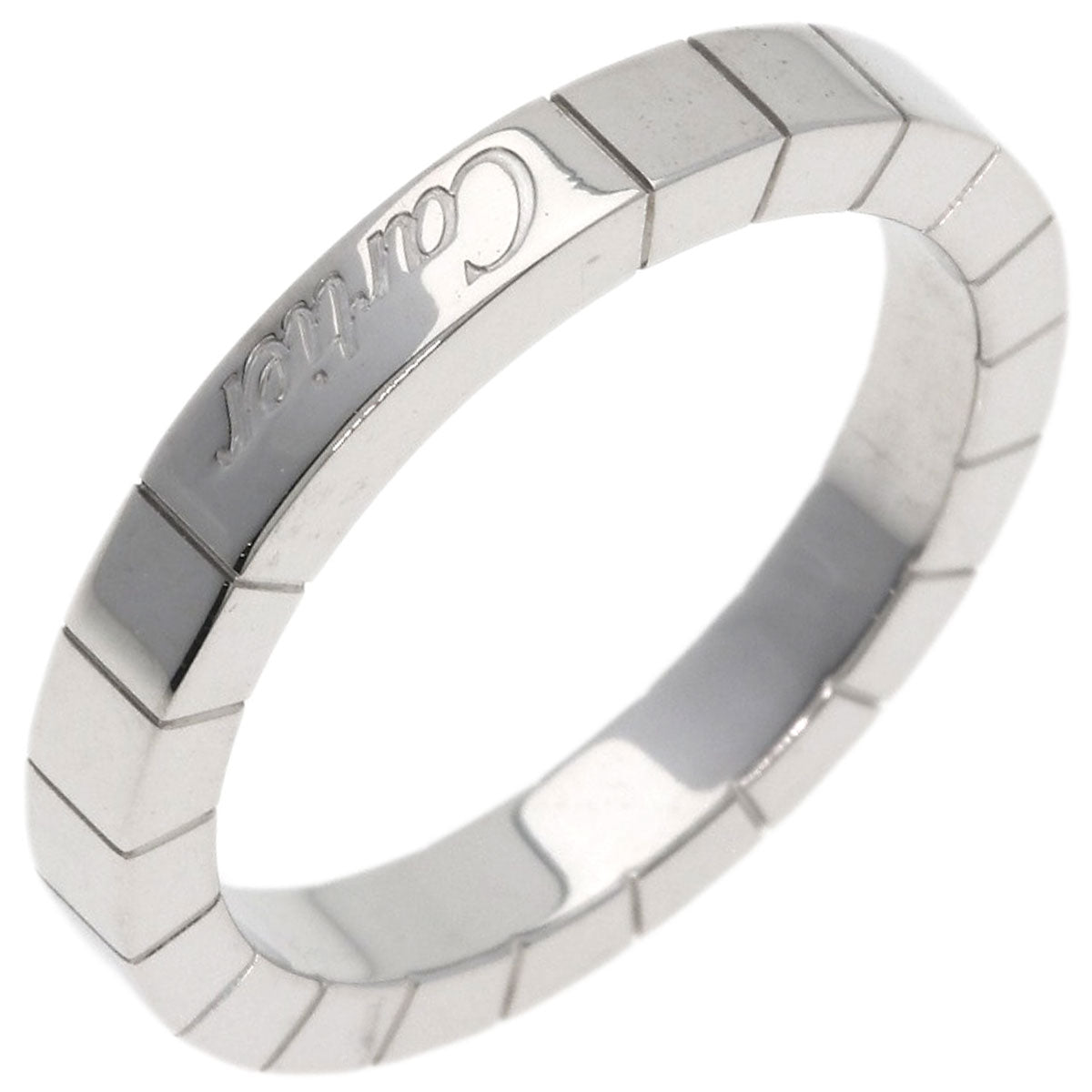 CARTIER Laniere # 54 Ring K18 White Gold Ladies [Used]