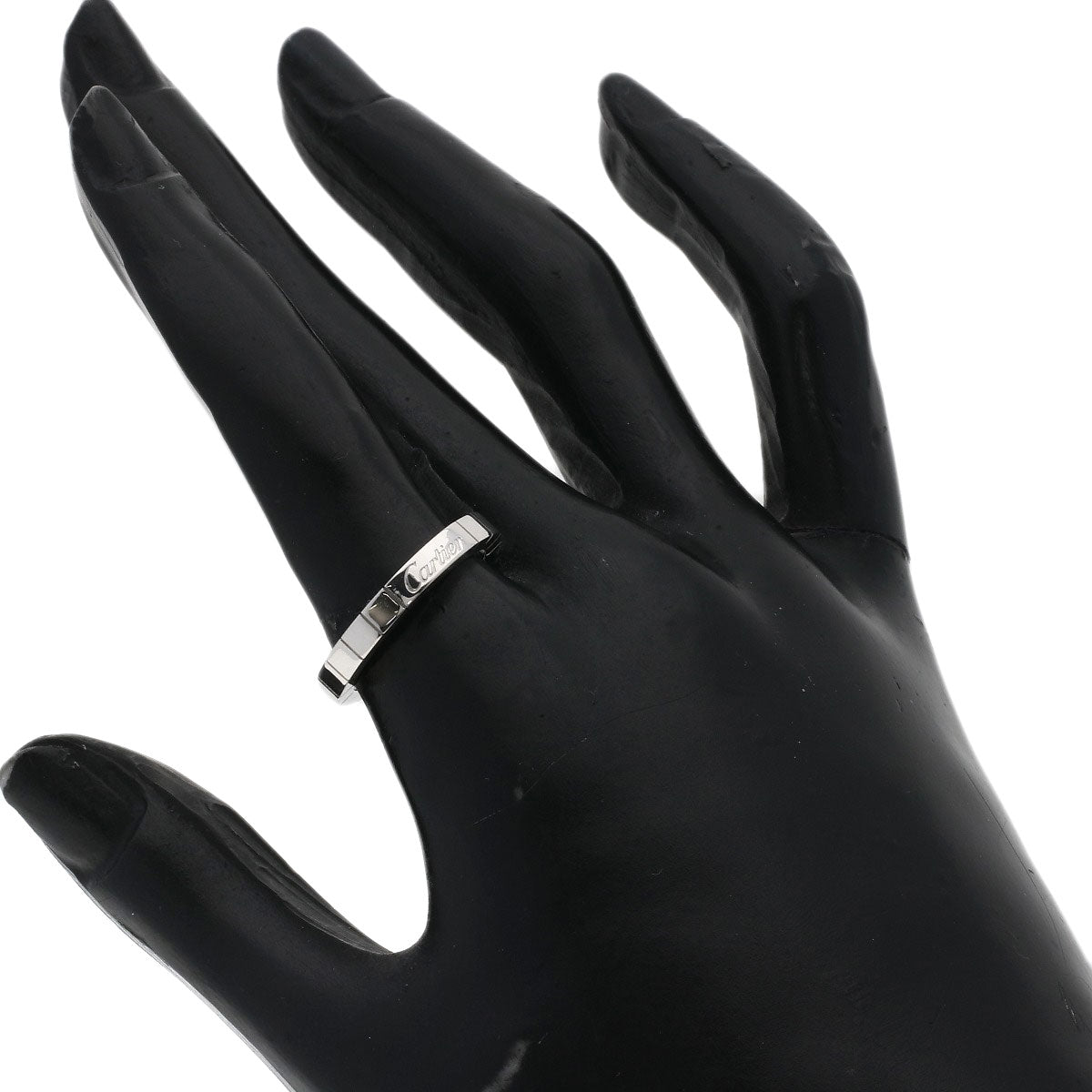 CARTIER Laniere # 54 Ring K18 White Gold Ladies [Used]