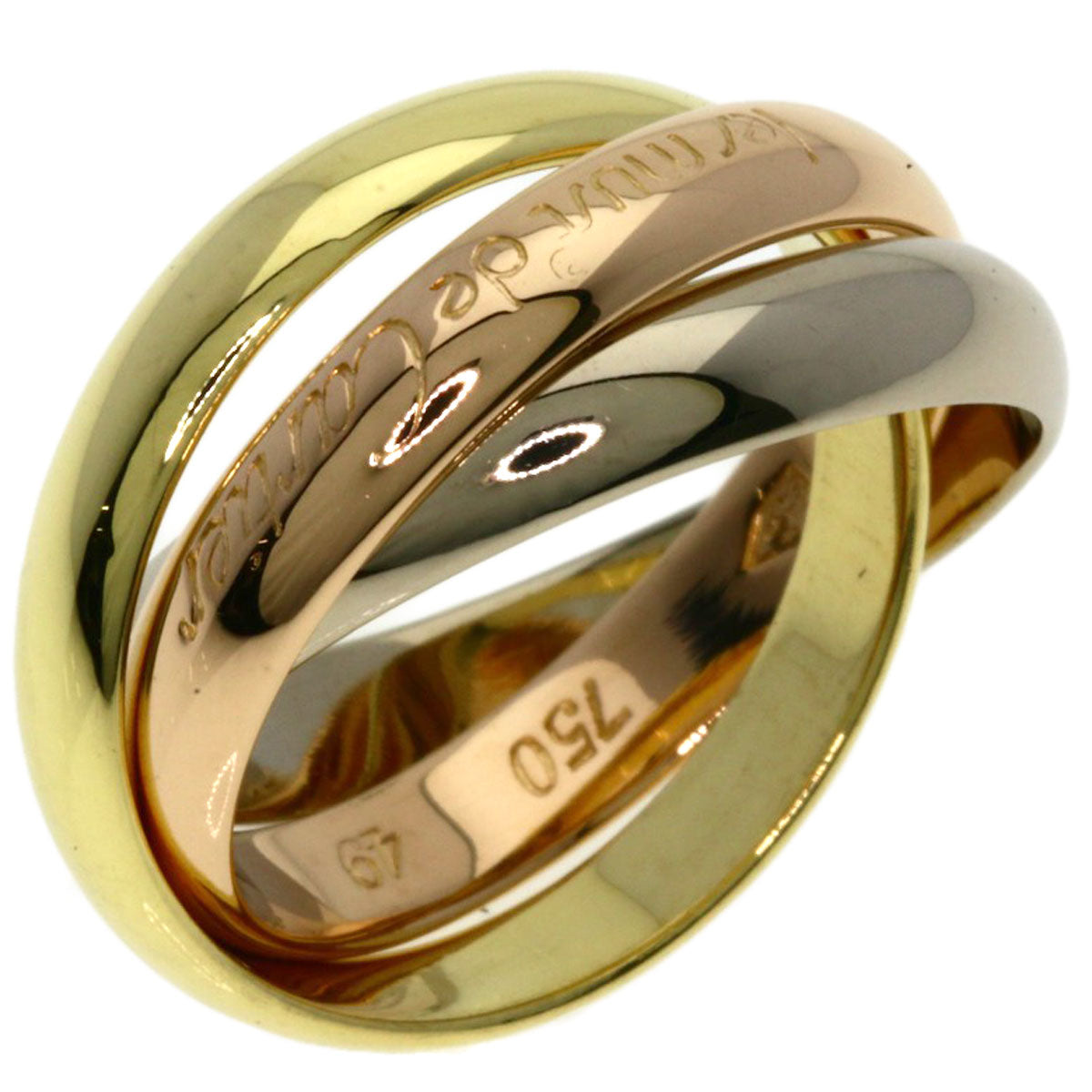 CARTIER Trinity #49 Ring K18 Yellow Gold K18 White GoldLadies [Used]