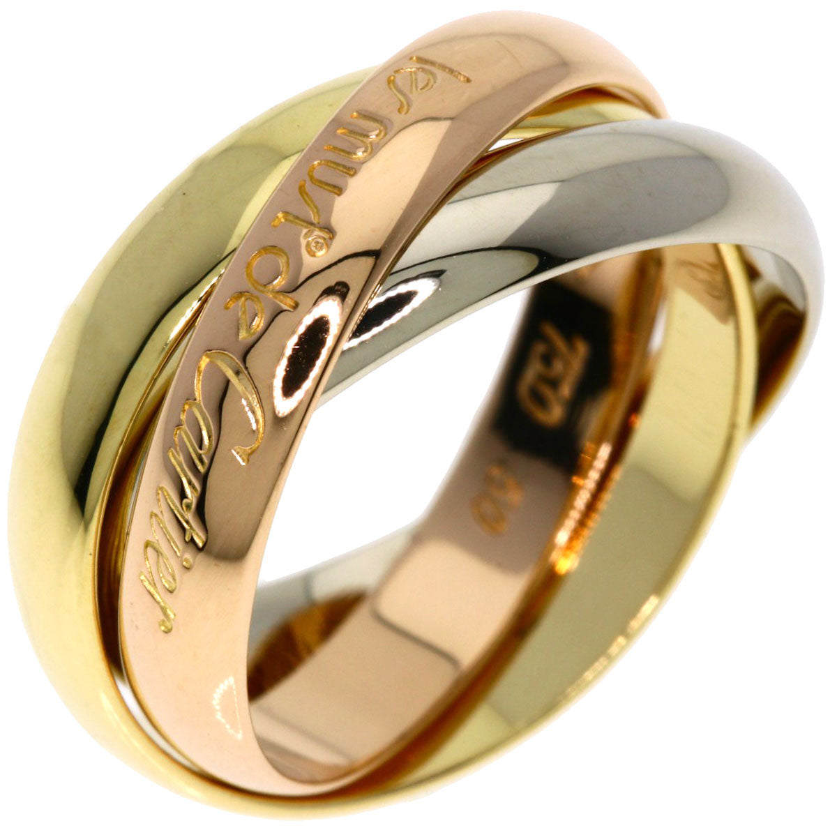 CARTIER Trinity #50 Ring K18 Yellow Gold 18K Pink GoldLadies [Used]