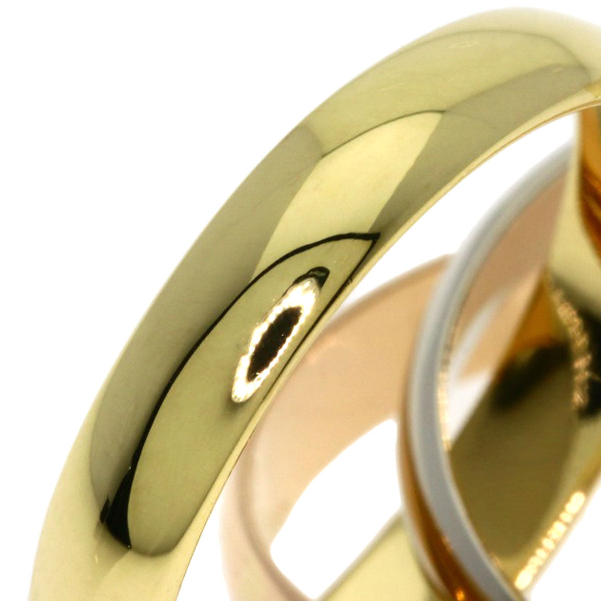 CARTIER Trinity #50 Ring K18 Yellow Gold 18K Pink GoldLadies [Used]