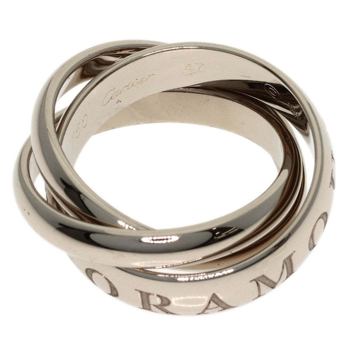 CARTIER Trinity 1998 Christmas Limited Edition #47 Ring K18 White Gold Ladies [Used]
