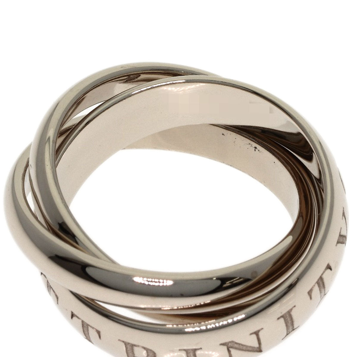 CARTIER Trinity 1998 Christmas Limited Edition #47 Ring K18 White Gold Ladies [Used]