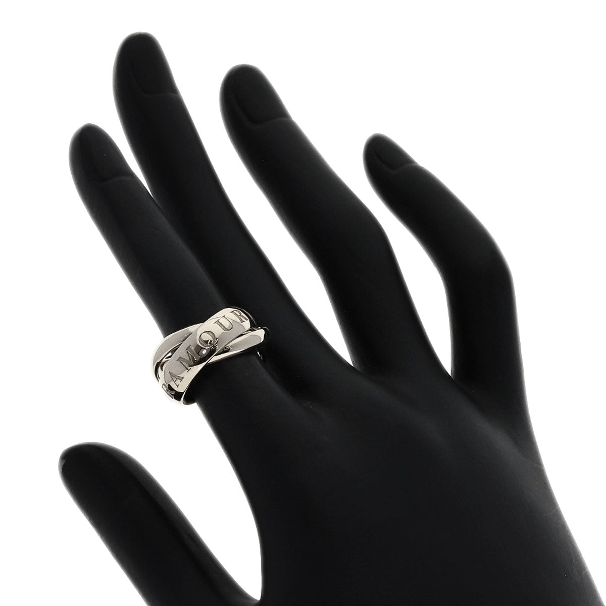 CARTIER Trinity 1998 Christmas Limited Edition #47 Ring K18 White Gold Ladies [Used]