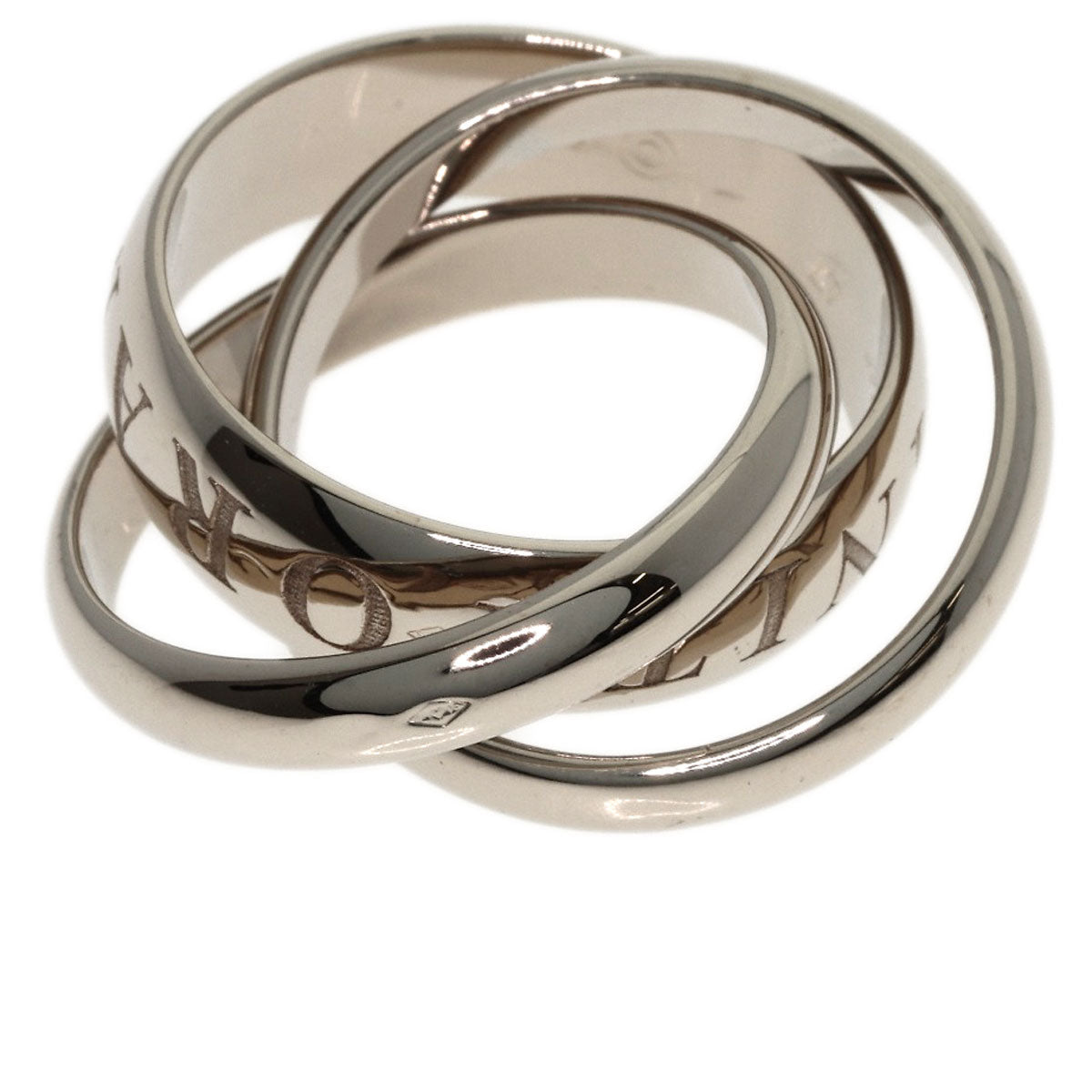 CARTIER Trinity 1998 Christmas Limited Edition #47 Ring K18 White Gold Ladies [Used]