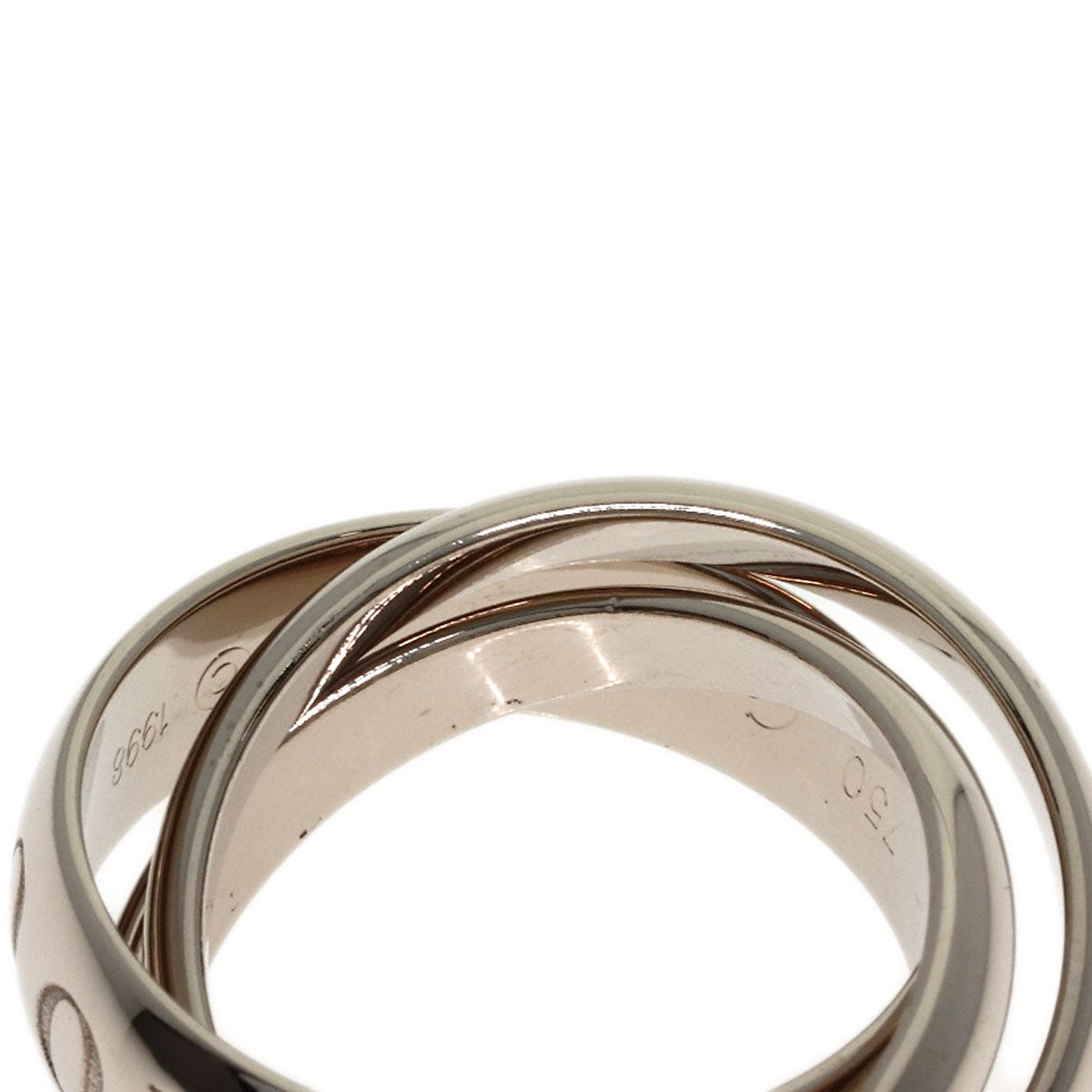 CARTIER Trinity 1998 Christmas Limited Edition #47 Ring K18 White Gold Ladies [Used]