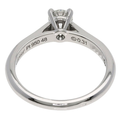 CARTIER Solitaire Diamond #48 G-VS2-EX Ring Platinum PT950 Ladies [Used]