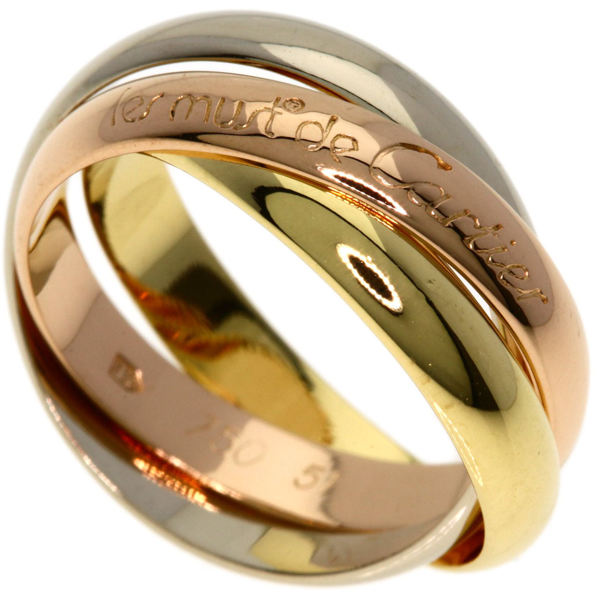 CARTIER Trinity #51 Ring K18 Yellow Gold 18K Pink GoldLadies [Used]