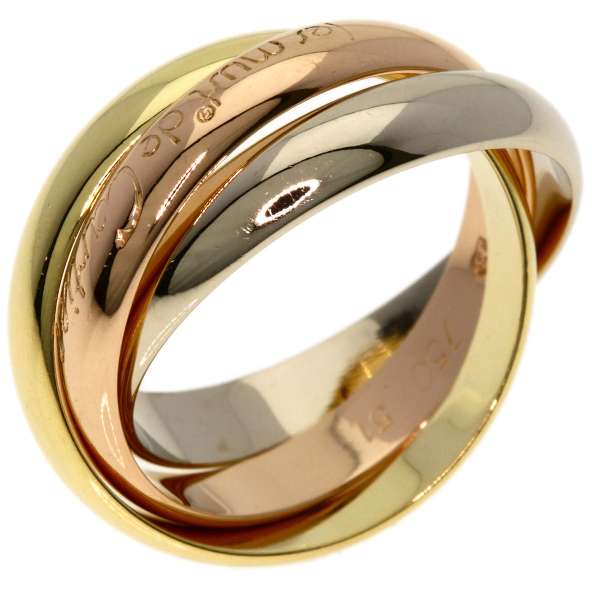 CARTIER Trinity #51 Ring K18 Yellow Gold 18K Pink GoldLadies [Used]