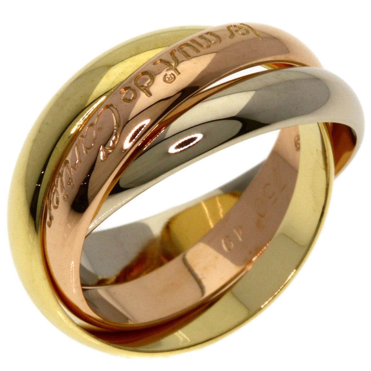 CARTIER Trinity #49 Ring K18 Yellow Gold K18 White GoldLadies [Used]