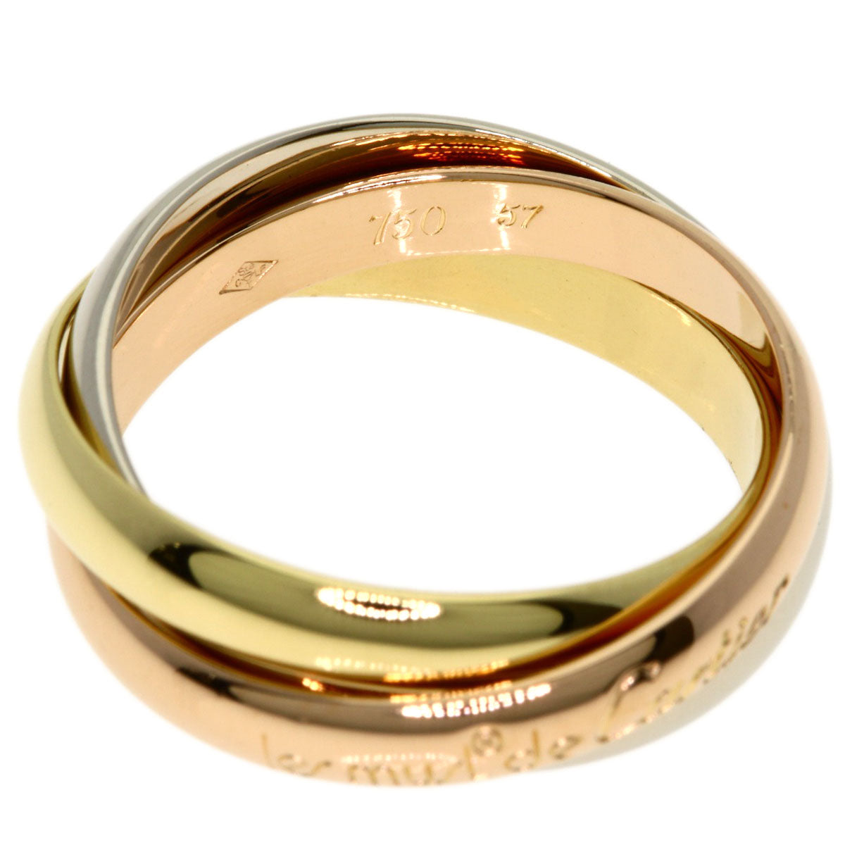 CARTIER Trinity #57 Ring K18 Yellow Gold 18K Pink GoldLadies [Used]
