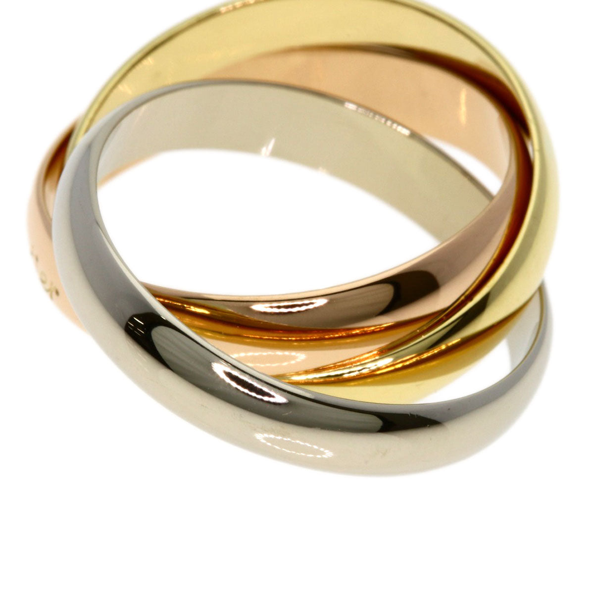 CARTIER Trinity #50 Ring K18 Yellow Gold 18K Pink GoldLadies [Used]