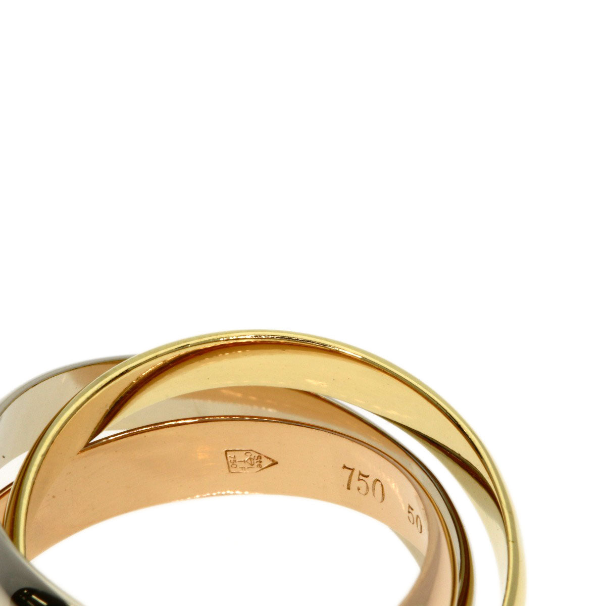 CARTIER Trinity #50 Ring K18 Yellow Gold 18K Pink GoldLadies [Used]