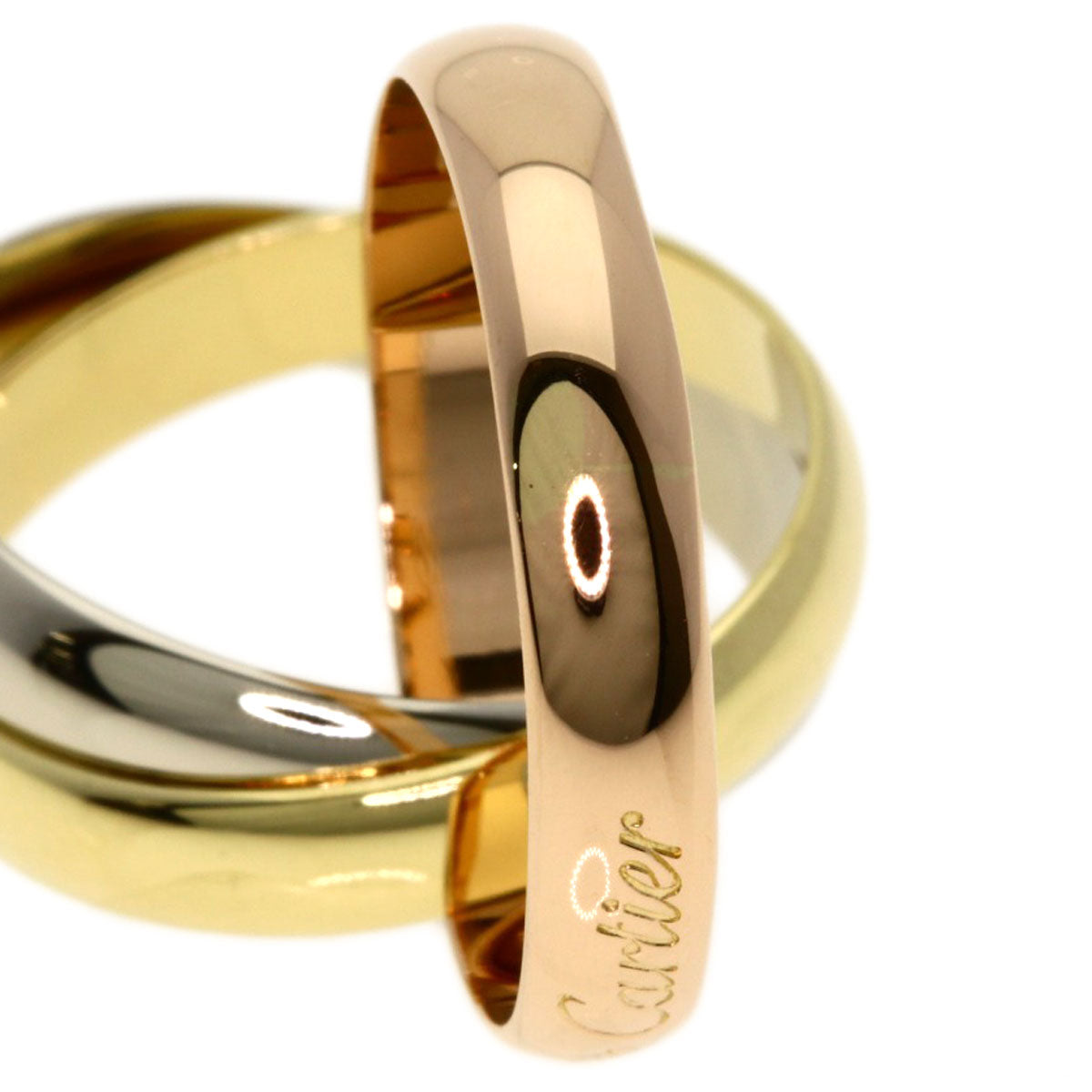 CARTIER Trinity #50 Ring K18 Yellow Gold 18K Pink GoldLadies [Used]