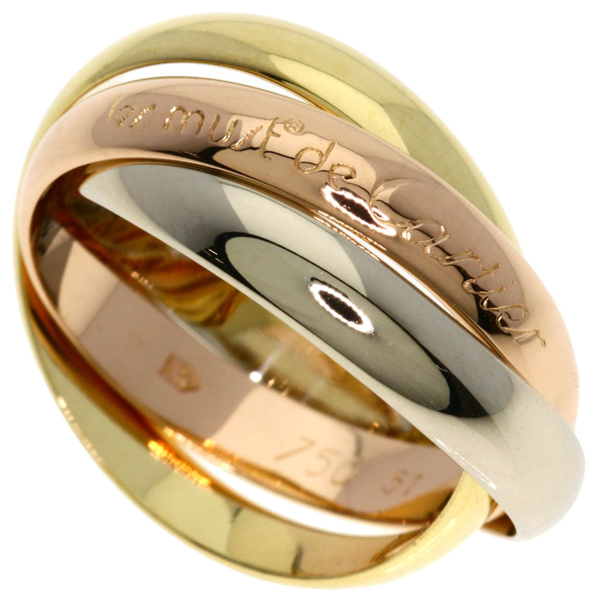 CARTIER Trinity #51 Ring K18 Yellow Gold 18K Pink GoldLadies [Used]