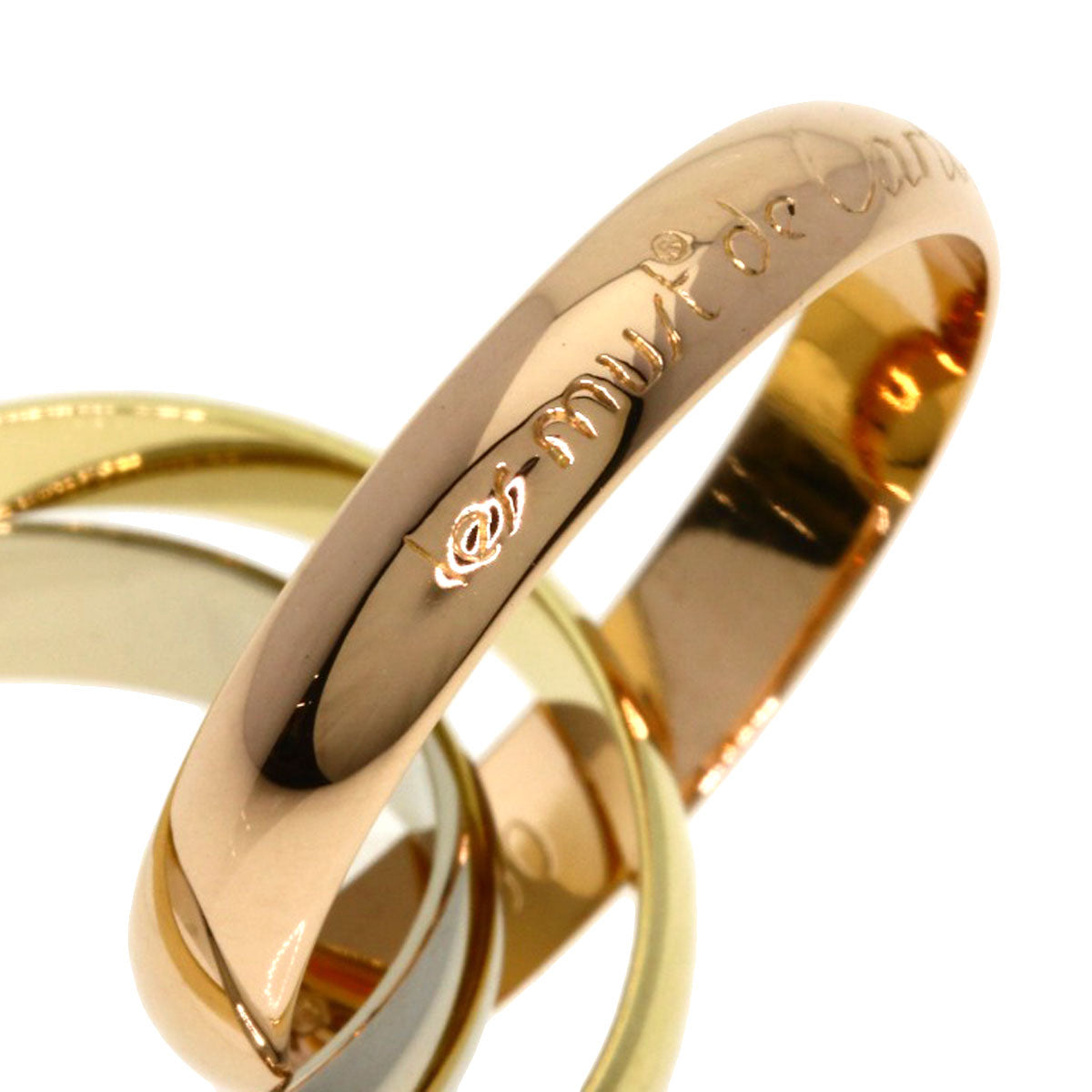 CARTIER Trinity #51 Ring K18 Yellow Gold 18K Pink GoldLadies [Used]