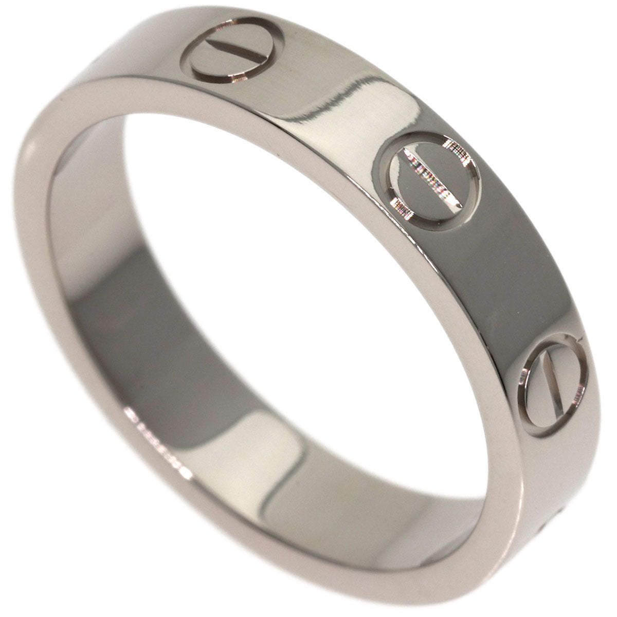 CARTIER love ring #48 Ring K18 White Gold Ladies [Used]