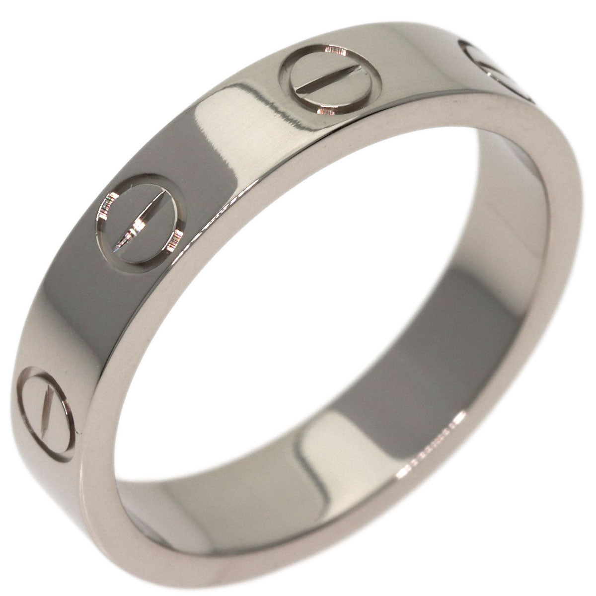 CARTIER love ring #48 Ring K18 White Gold Ladies [Used]