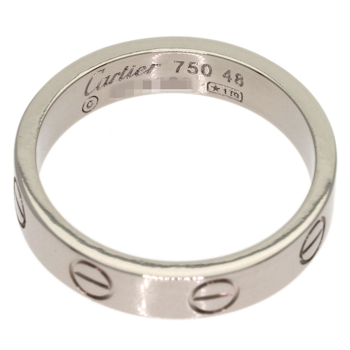 CARTIER love ring #48 Ring K18 White Gold Ladies [Used]