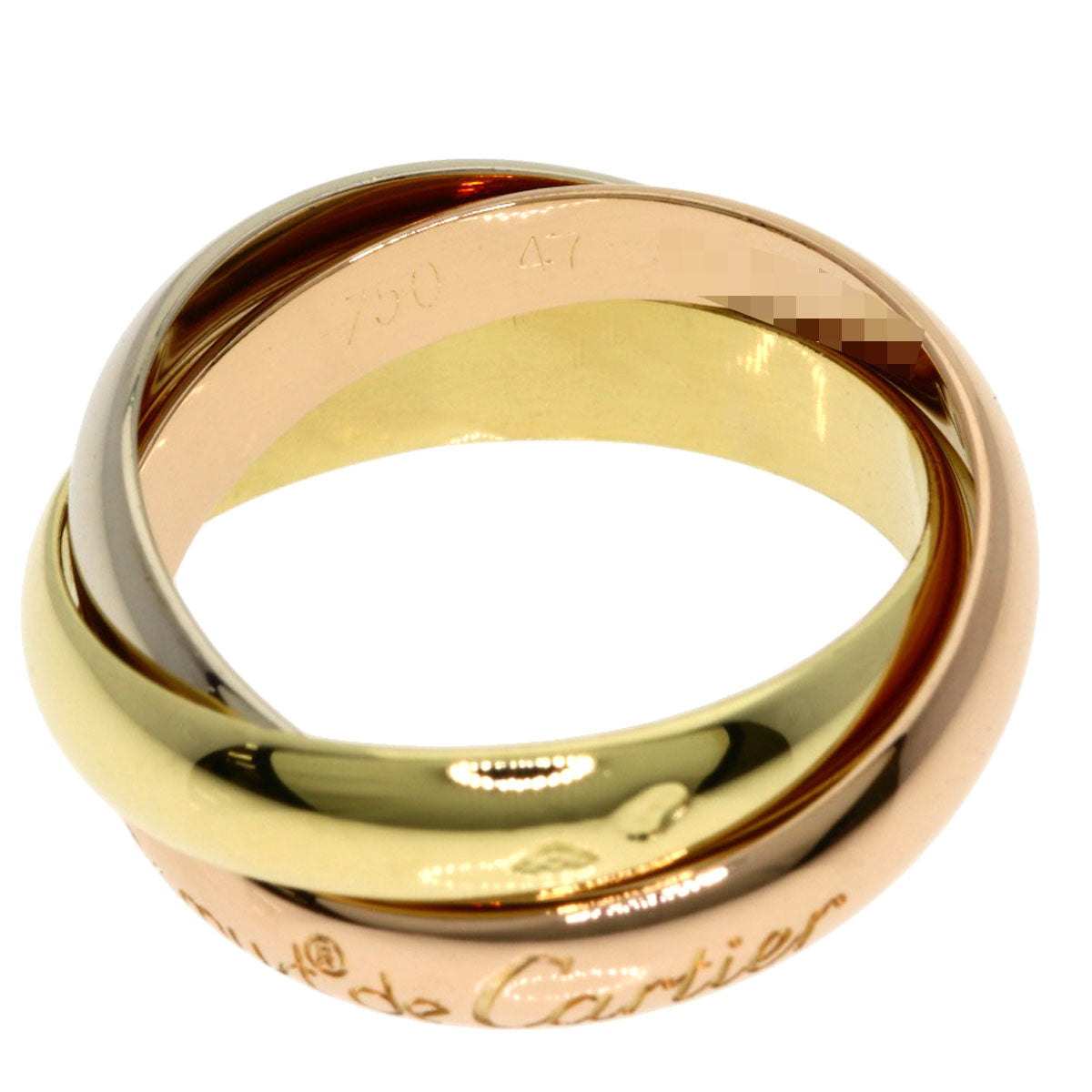 CARTIER Trinity #47 Ring K18 Yellow Gold 18K Pink GoldLadies [Used]