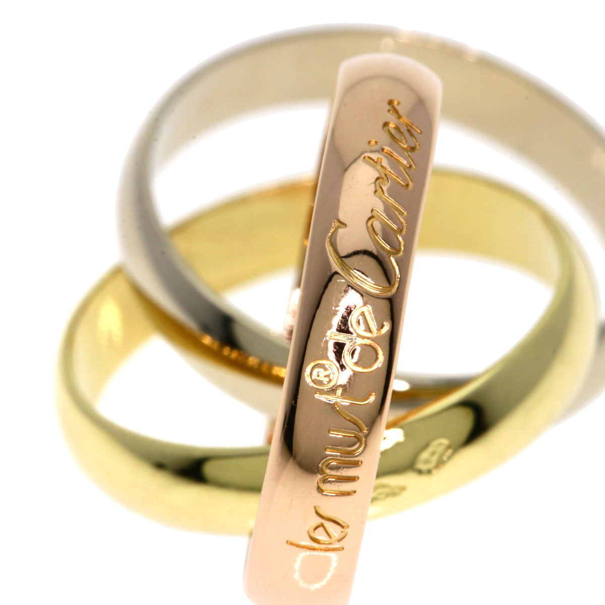 CARTIER Trinity #47 Ring K18 Yellow Gold 18K Pink GoldLadies [Used]