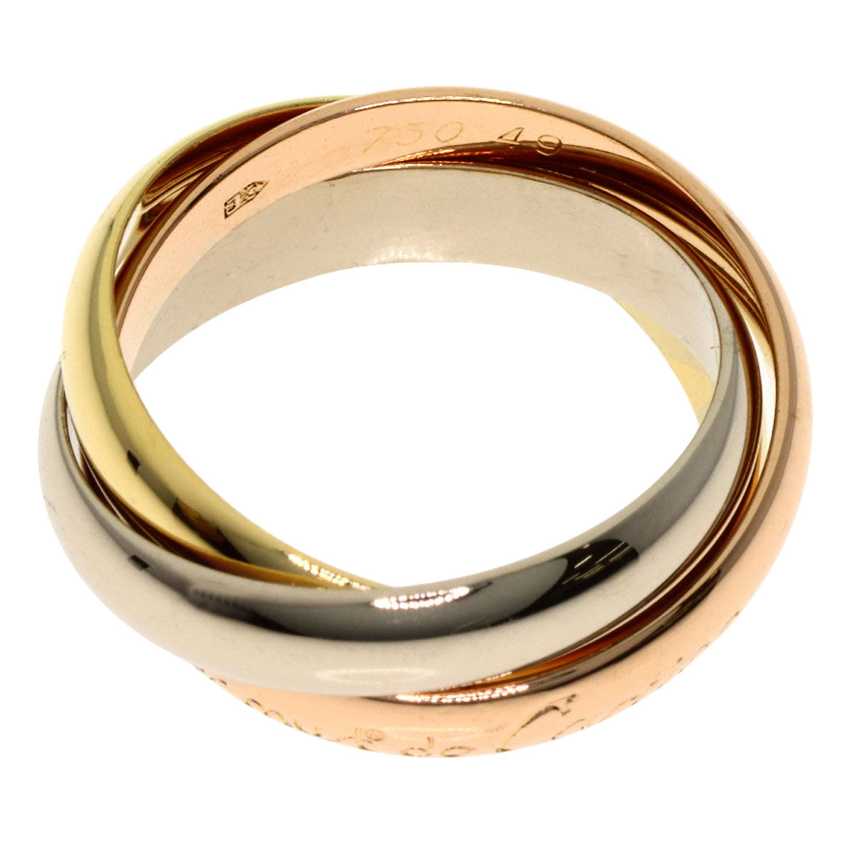 CARTIER Trinity #49 Ring K18 Yellow Gold K18 White GoldLadies [Used]