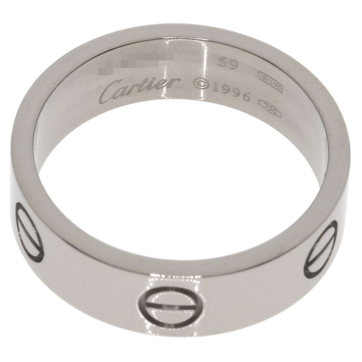 CARTIER love ring #59 Ring K18 White Gold Ladies [Used]