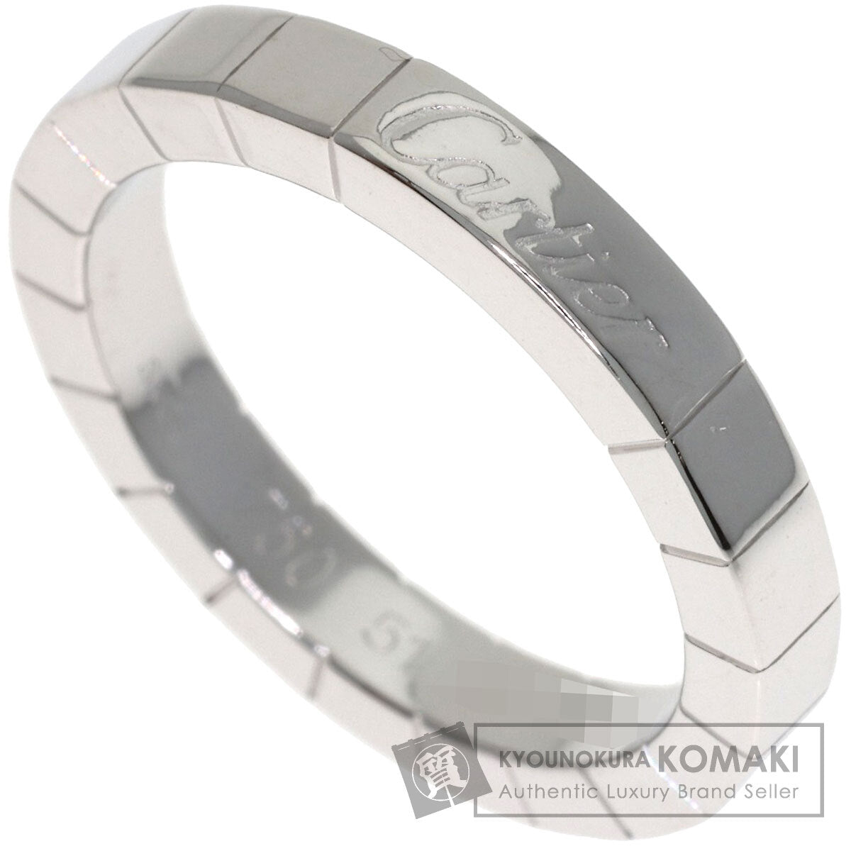 CARTIER Laniere # 51 Ring K18 White Gold Ladies [Used]