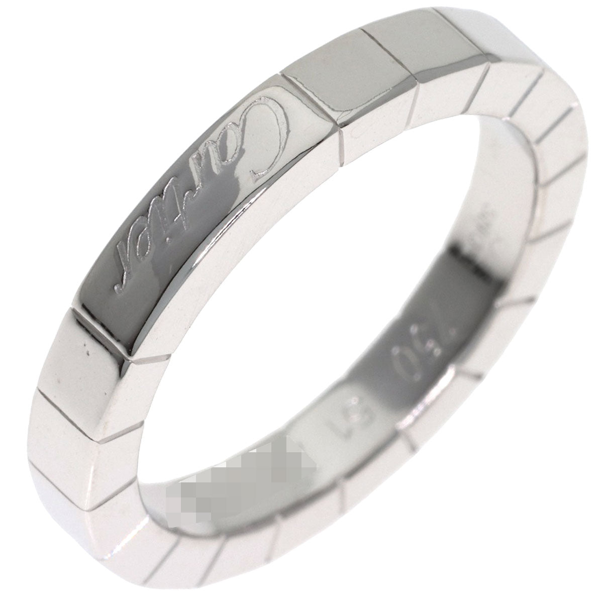 CARTIER Laniere # 51 Ring K18 White Gold Ladies [Used]