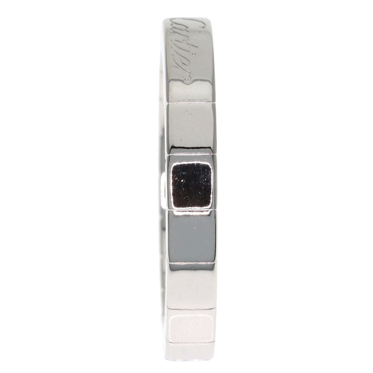 CARTIER Laniere # 51 Ring K18 White Gold Ladies [Used]