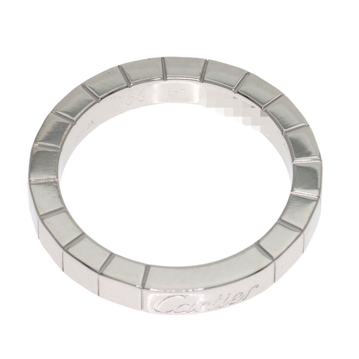 CARTIER Laniere # 51 Ring K18 White Gold Ladies [Used]