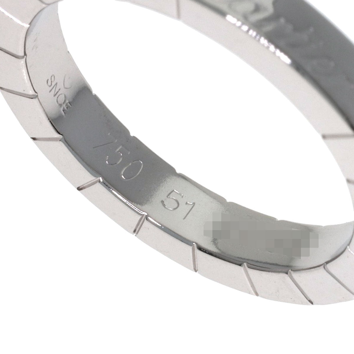 CARTIER Laniere # 51 Ring K18 White Gold Ladies [Used]