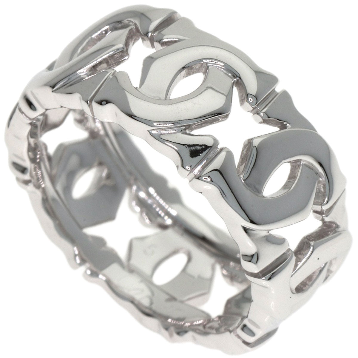 CARTIER Entrelaces Small #51 Ring K18 White Gold Ladies [Used]
