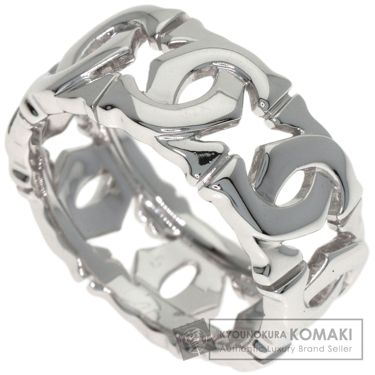 CARTIER Entrelaces Small #51 Ring K18 White Gold Ladies [Used]
