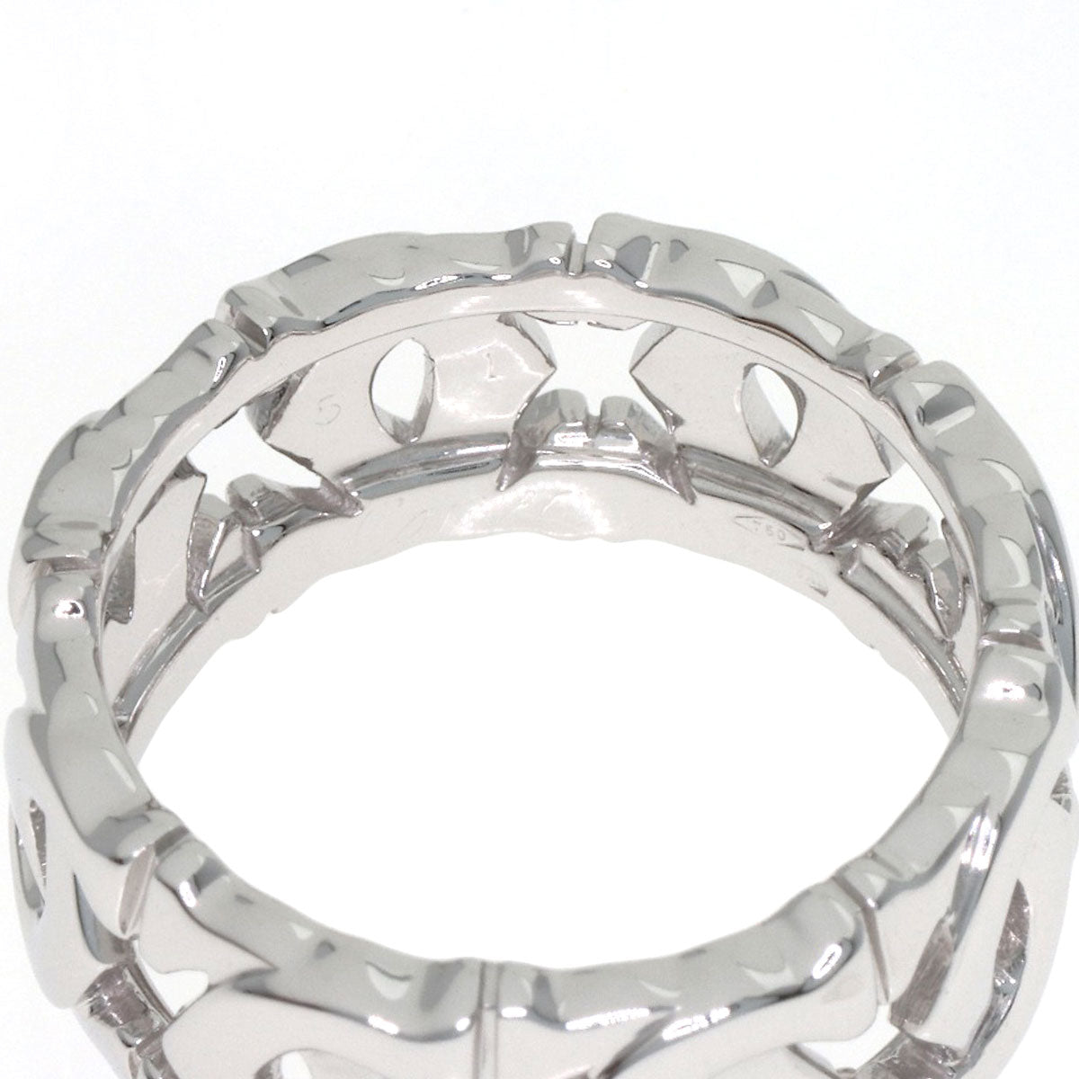 CARTIER Entrelaces Small #51 Ring K18 White Gold Ladies [Used]